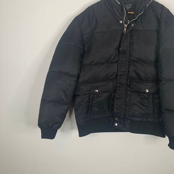 Slate & Stone Black Ripstop Nylon Down Bomber Jacket - Picture 5 of 9